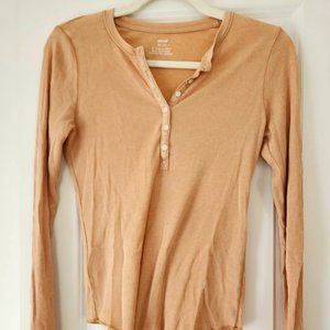 Aerie Long Sleeve Super Soft Women's Henley Top